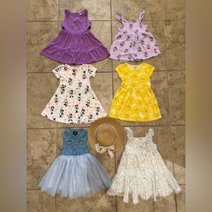 3T Girl Spring/Summer Dress & Romper Bundle (Carters, Disney, Shabby Chic, Lilt)